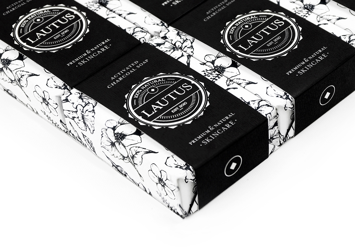 化妝品護膚產品包裝設計— 百分之百天然手工皂，沐浴露和洗滌液品牌包裝設計