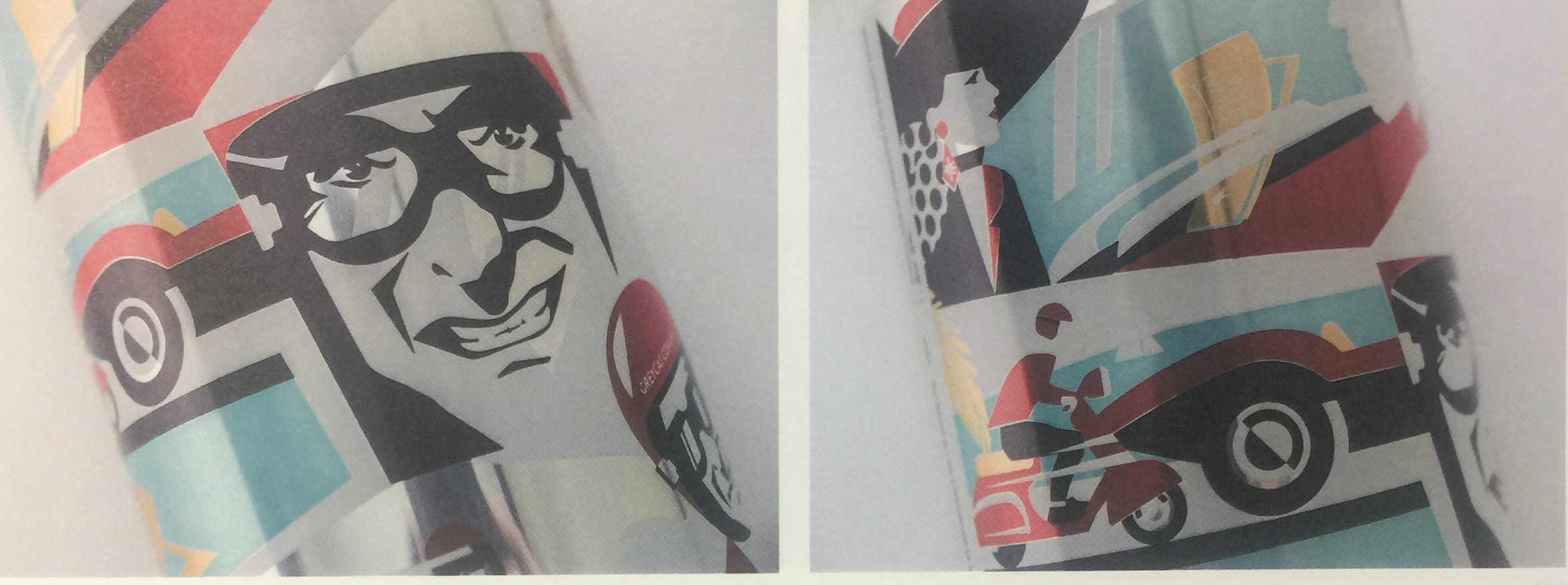 漫畫風格的電影院啤酒包裝設(shè)計